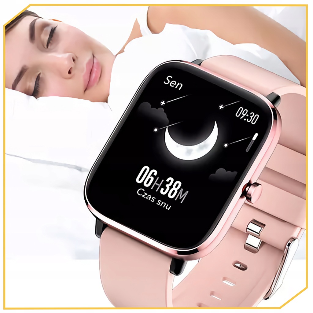 SMARTWATCH DAMSKI ZEGAREK POWIADOMIENIA PL MENU ROZMOWY PRO DLA KOBIETY RÓŻ Certyfikaty zgodności CE
